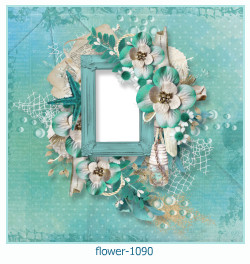 marco de fotos de flores 1090