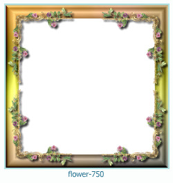 marco de fotos de flores 750