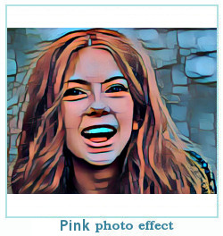 efecto fotográfico de dreamscope rosa