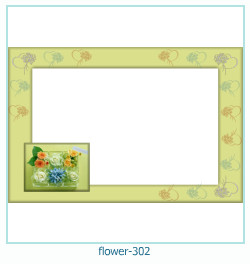 marco de fotos de flores 302