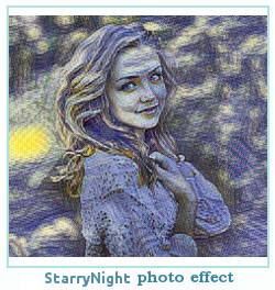 Efecto fotográfico Prisma Noche Estrellada